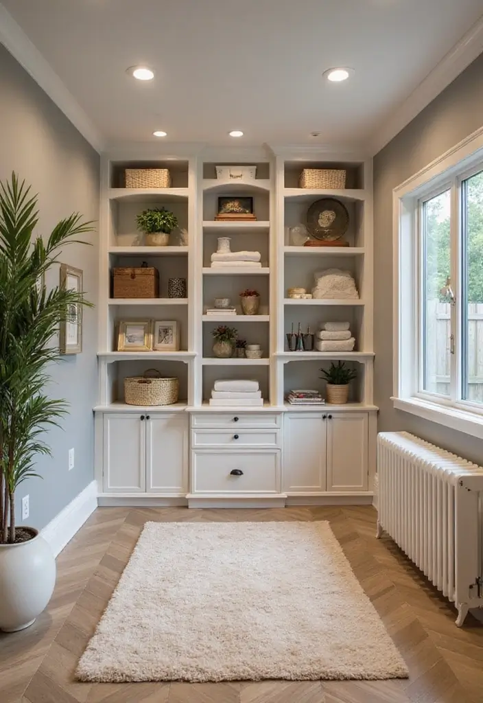 28 Finished Basement Floor Plans That Families Adore 25 28 Finished Basement Floor Plans That Families Adore - 25. Statement Storage Solutions