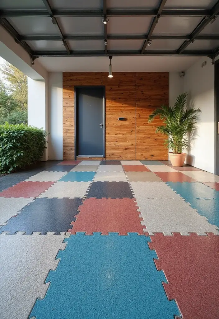 28 Garage Floor Ideas That Balance Durability & Style 11 28 Garage Floor Ideas That Balance Durability & Style - 11. Modular Garage Floor Installations