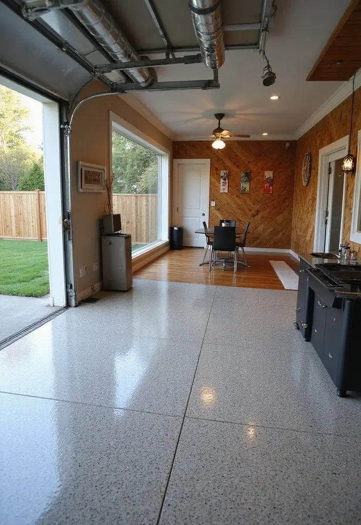 28 Garage Floor Ideas That Balance Durability & Style 19 28 Garage Floor Ideas That Balance Durability & Style - 19. Weather-Resistant Outdoor Flooring