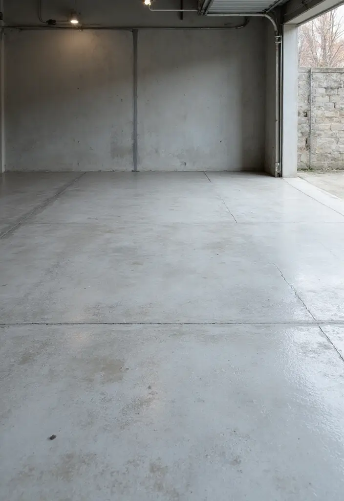 28 Garage Floor Ideas That Balance Durability & Style 26 28 Garage Floor Ideas That Balance Durability & Style - 26. Minimalist Concrete Flooring