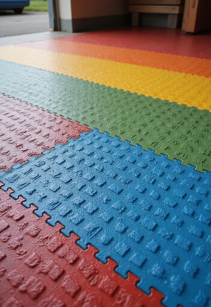28 Garage Floor Ideas That Balance Durability & Style 4 28 Garage Floor Ideas That Balance Durability & Style - 4. Eco-Friendly Rubber Garage Flooring