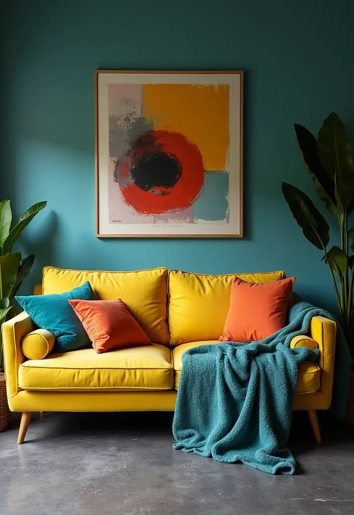 28 Grey Floor Living Room Ideas That Look Sleek & Elegant 2 28 Grey Floor Living Room Ideas That Look Sleek & Elegant - 2. Dark Grey Drama with Bold Accents