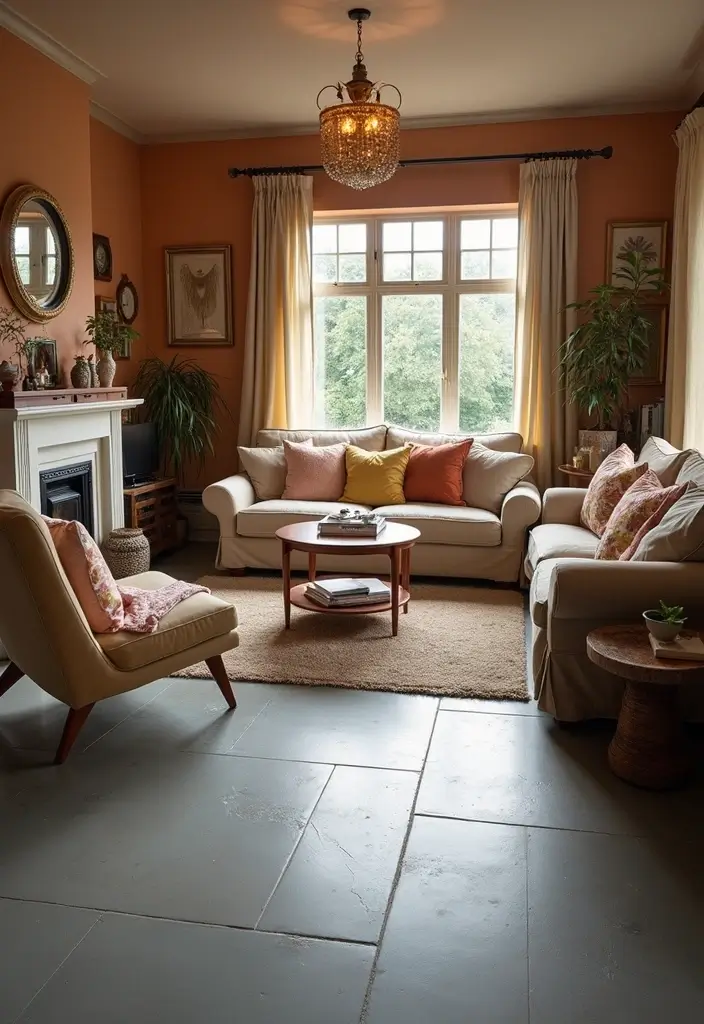 28 Grey Floor Living Room Ideas That Look Sleek & Elegant 25 28 Grey Floor Living Room Ideas That Look Sleek & Elegant - 25. Warm and Inviting Grey Floor Living Room