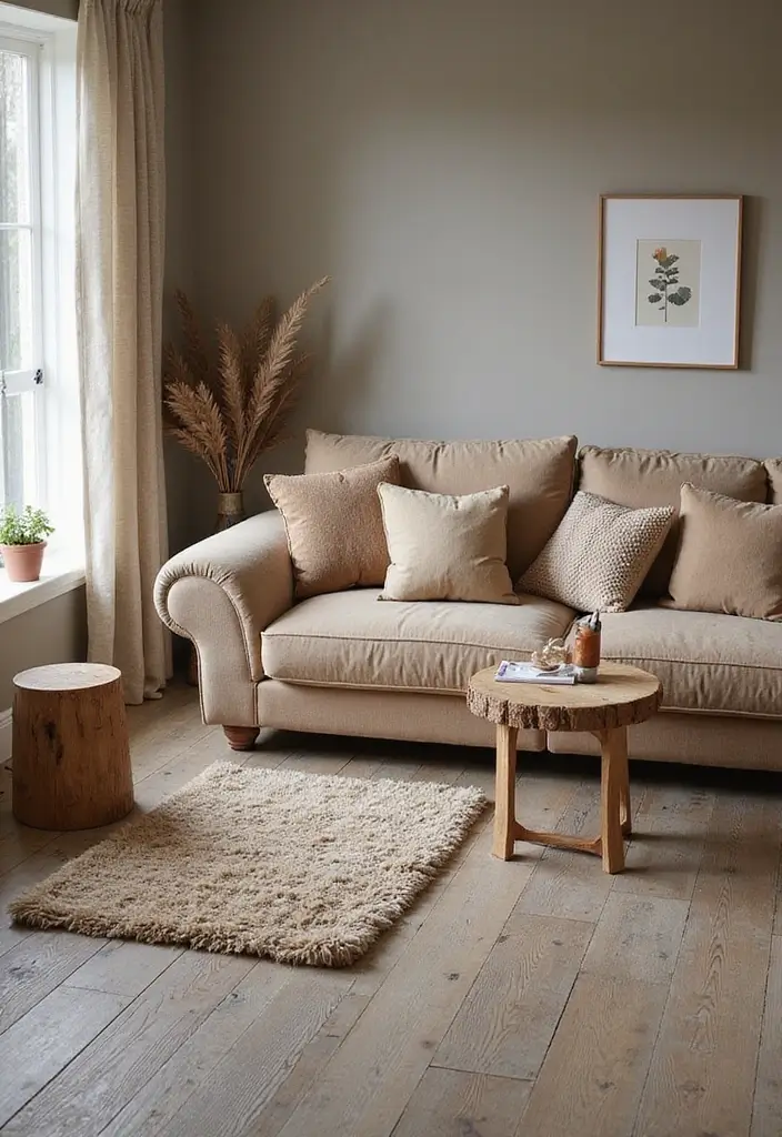 28 Grey Floor Living Room Ideas That Look Sleek & Elegant 7 28 Grey Floor Living Room Ideas That Look Sleek & Elegant - 7. Warm Up Your Space with Grey Wood Flooring