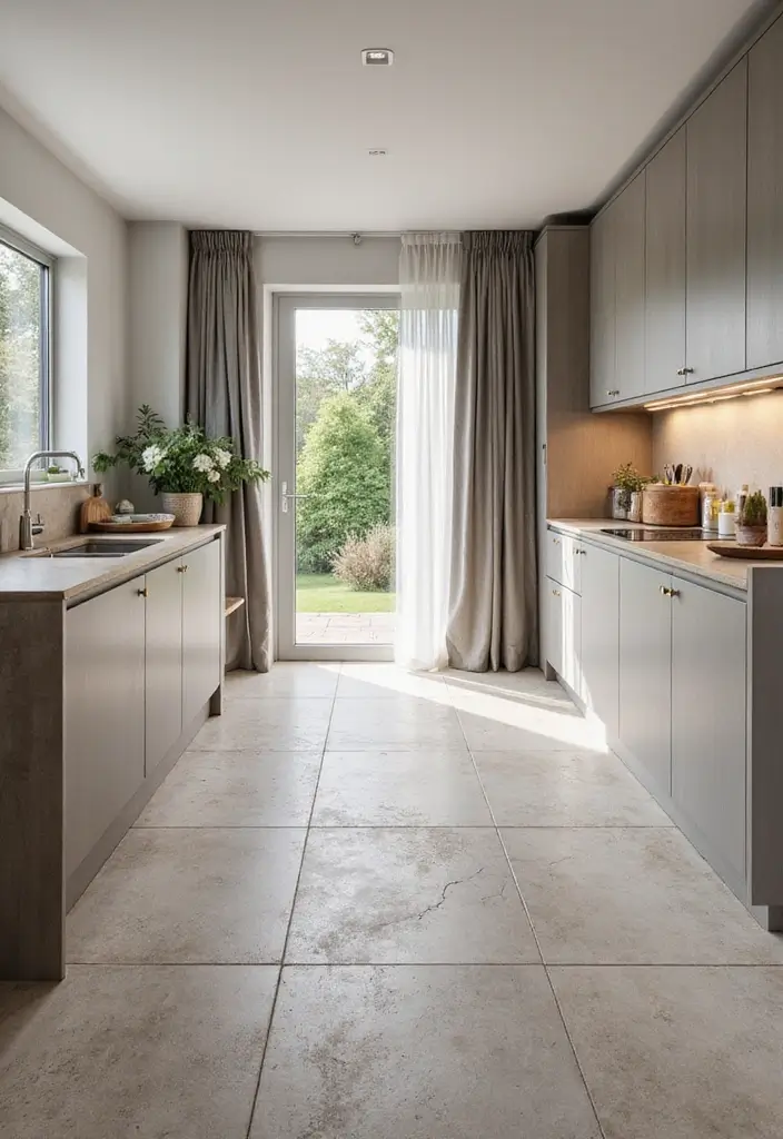 28 Kitchen Floor Inspirations That Balance Style & Function 19 28 Kitchen Floor Inspirations That Balance Style & Function - 19. Eco-Friendly Stone Composite