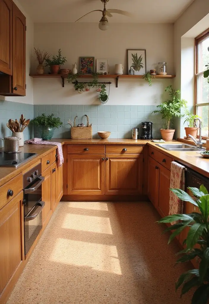 28 Kitchen Floor Inspirations That Balance Style & Function 3 28 Kitchen Floor Inspirations That Balance Style & Function - 3. Cork: Soft Underfoot yet Sturdy