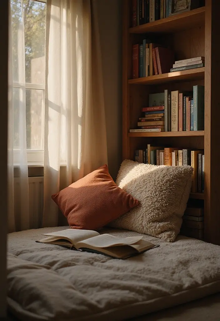 28 Mattress on the Floor Aesthetic Ideas That Feel Cozy 10 28 Mattress on the Floor Aesthetic Ideas That Feel Cozy 10. Creating a Reading Nook