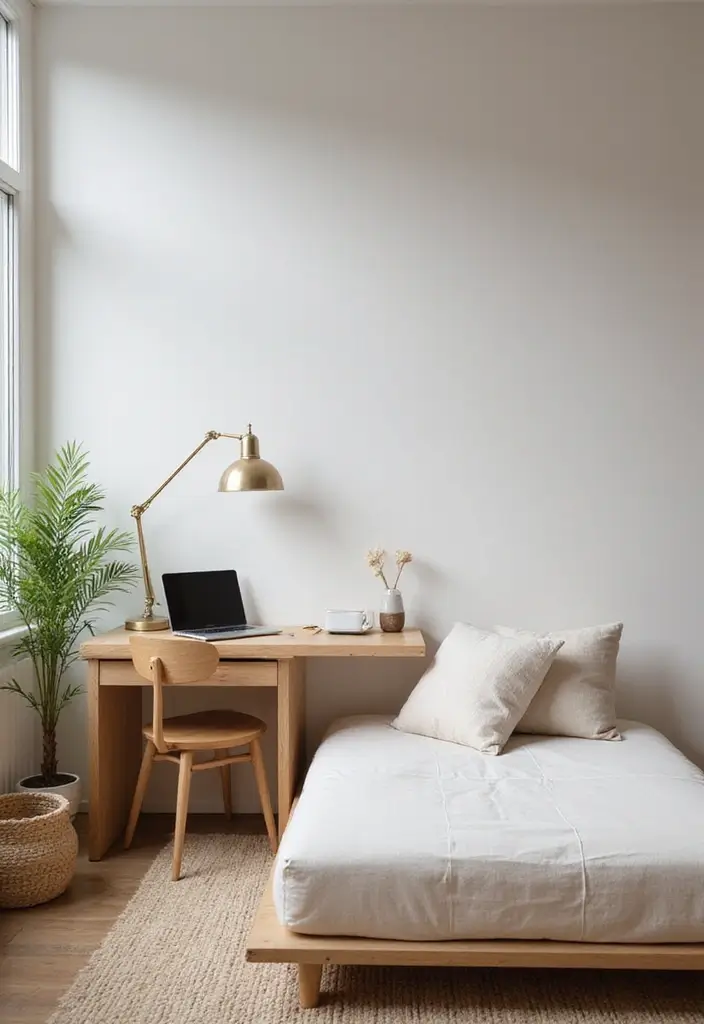 28 Mattress on the Floor Aesthetic Ideas That Feel Cozy 22 28 Mattress on the Floor Aesthetic Ideas That Feel Cozy 22. Minimalist Desk Space