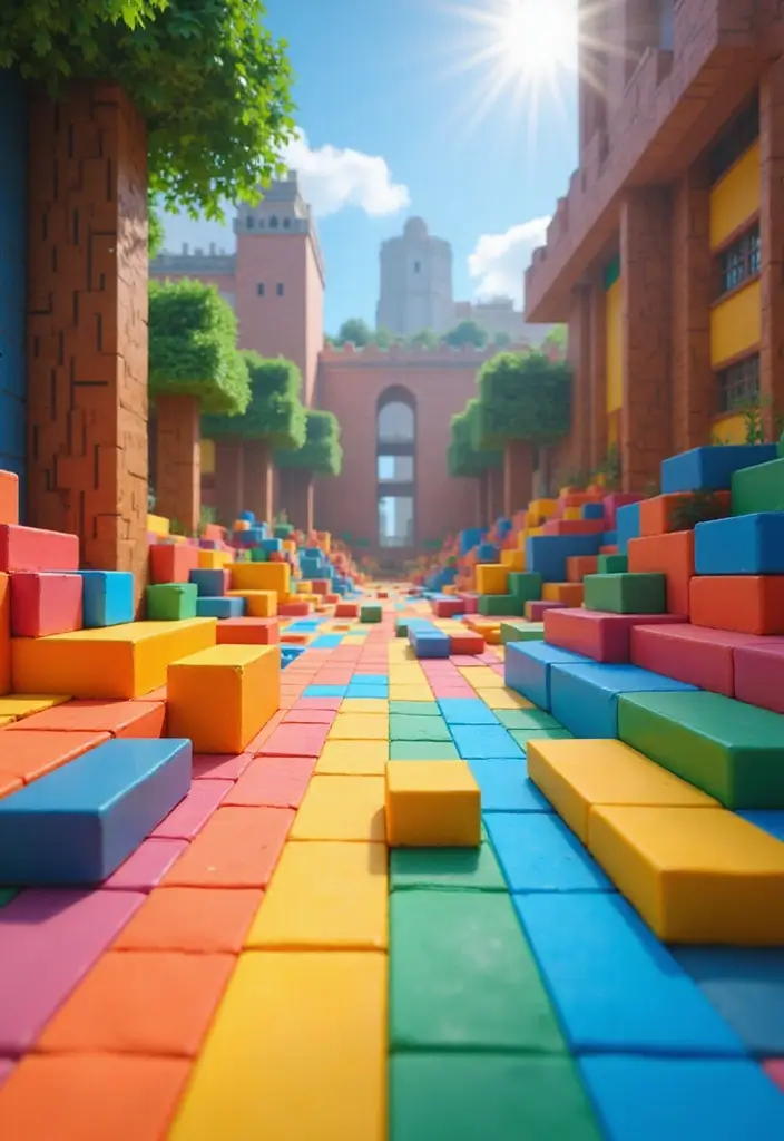 28 Minecraft Floor Patterns That Gamers Love Building 24 28 Minecraft Floor Patterns That Gamers Love Building - 24. Color Block Explosion