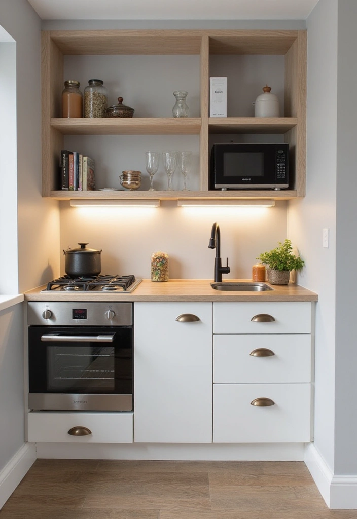 28 Small Apartment Floor Plans That Save Space Beautifully 12 28 Small Apartment Floor Plans That Save Space Beautifully - 12. The Functional Kitchenette