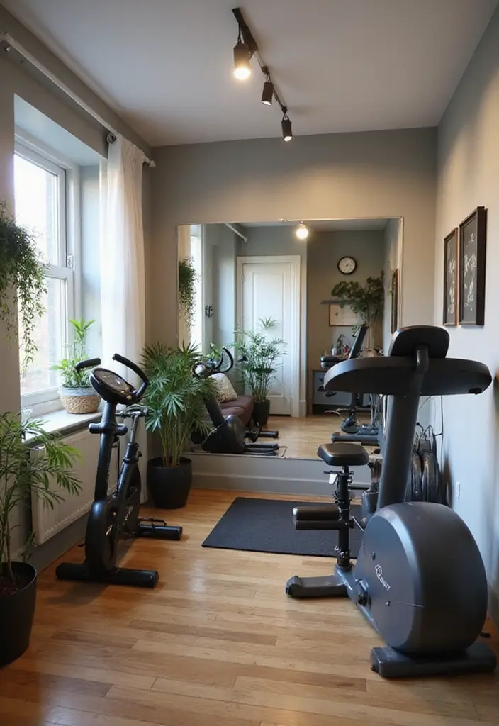 28 Small Apartment Floor Plans That Save Space Beautifully 25 28 Small Apartment Floor Plans That Save Space Beautifully - 25. The Invigorating Home Gym