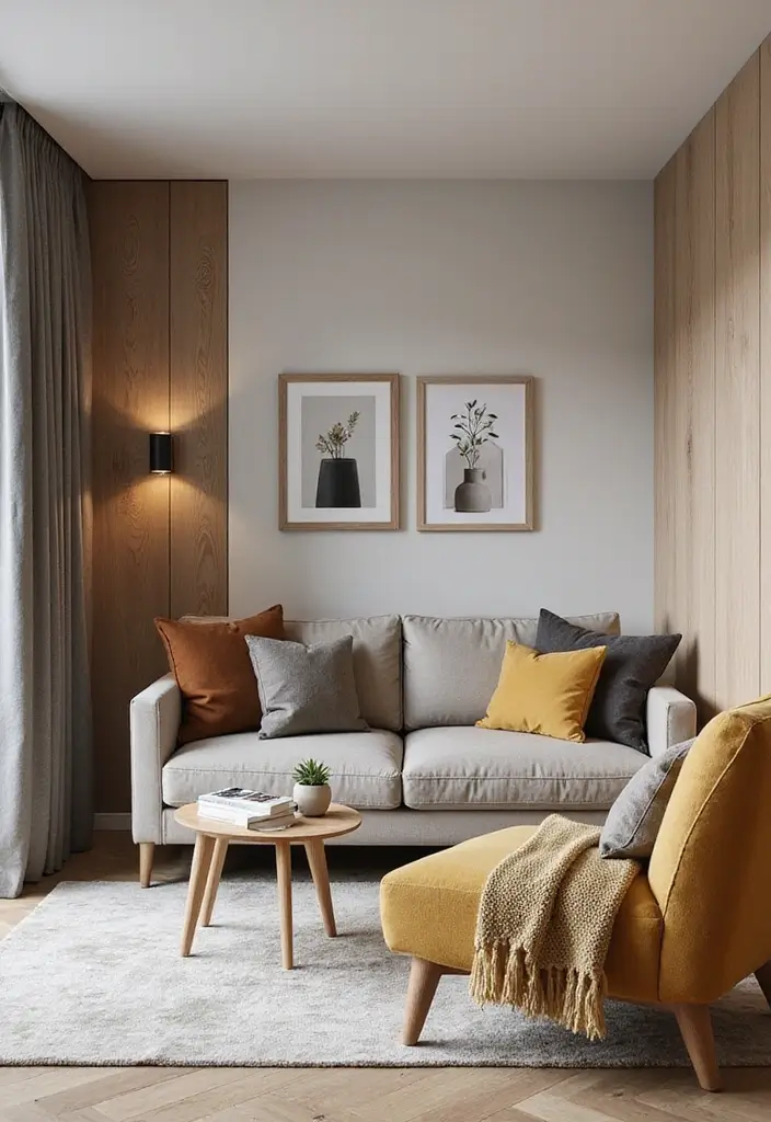 28 Small Apartment Floor Plans That Save Space Beautifully 7 28 Small Apartment Floor Plans That Save Space Beautifully - 7. The Compact Living Room