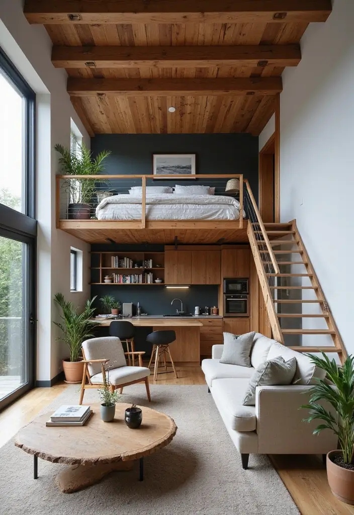 28 Small Apartment Floor Plans That Save Space Beautifully 9 28 Small Apartment Floor Plans That Save Space Beautifully - 9. The Two-Story Loft