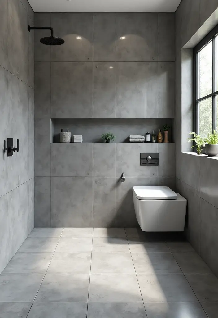 28 Small Bathroom Floor Tile Ideas That Look Spacious 16 28 Small Bathroom Floor Tile Ideas That Look Spacious - 16. Minimalist Monochrome Tiles