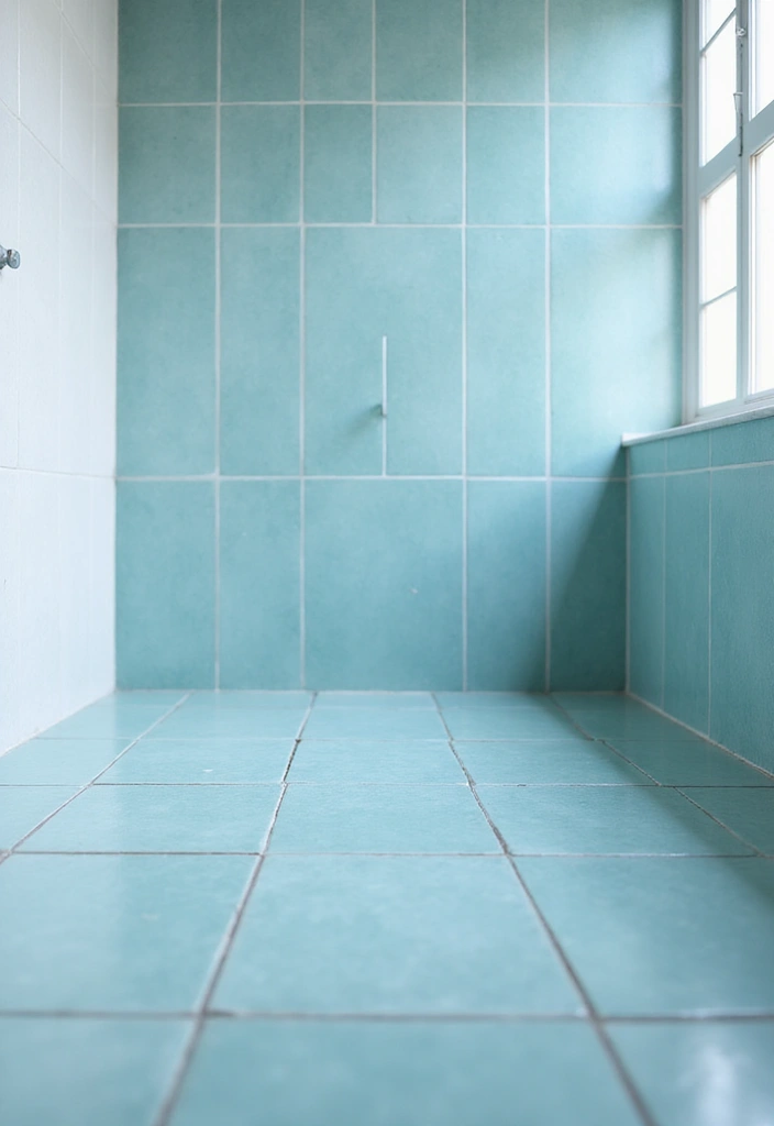 28 Small Bathroom Floor Tile Ideas That Look Spacious 27 28 Small Bathroom Floor Tile Ideas That Look Spacious - 27. Soft Blue Tiles