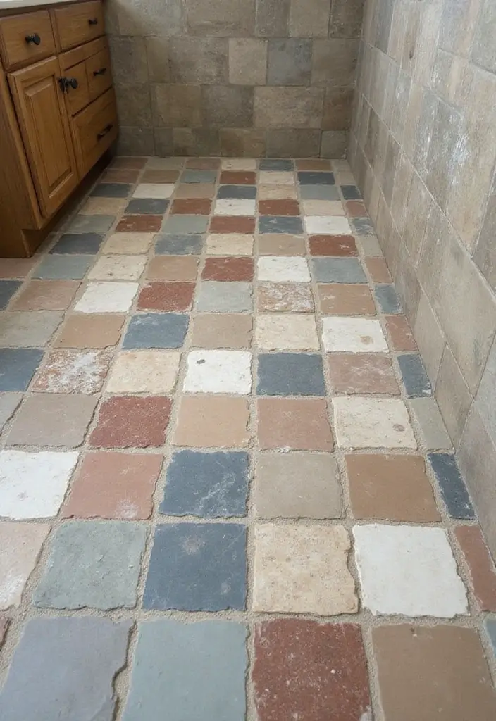 28 Small Bathroom Floor Tile Ideas That Look Spacious 28 28 Small Bathroom Floor Tile Ideas That Look Spacious - 28. Layered Tiles