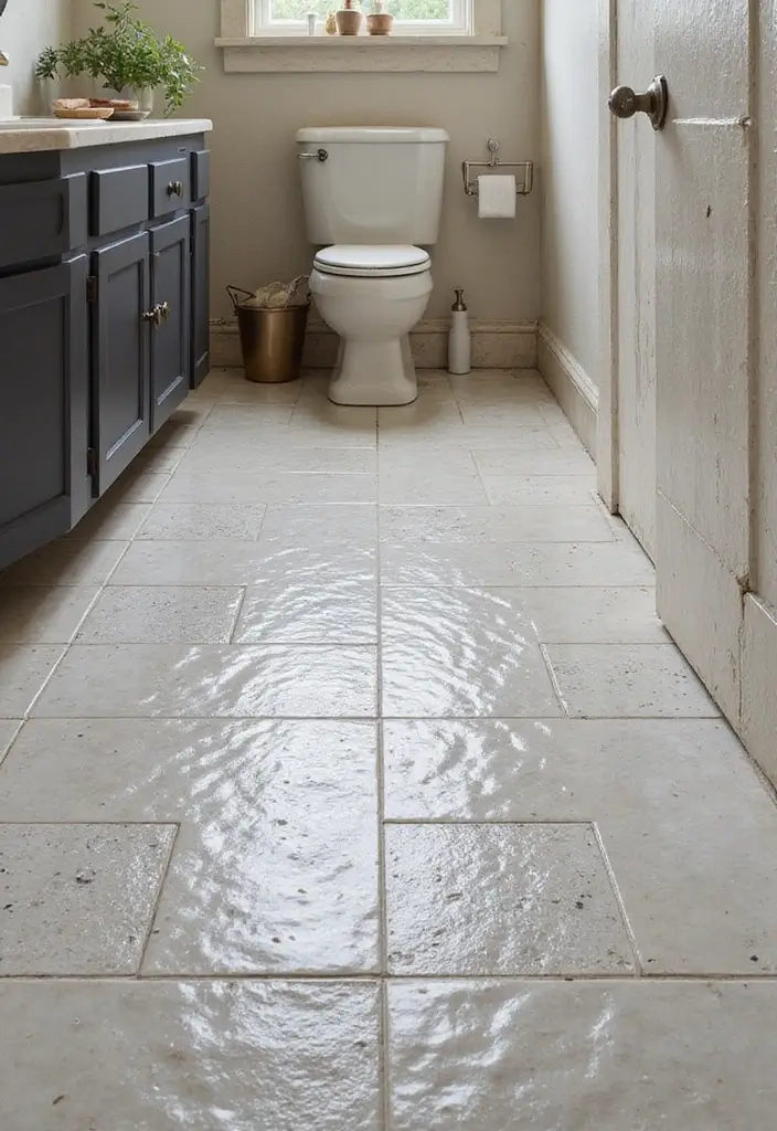 28 Small Bathroom Floor Tile Ideas That Look Spacious 9 28 Small Bathroom Floor Tile Ideas That Look Spacious - 9. Textured Tiles