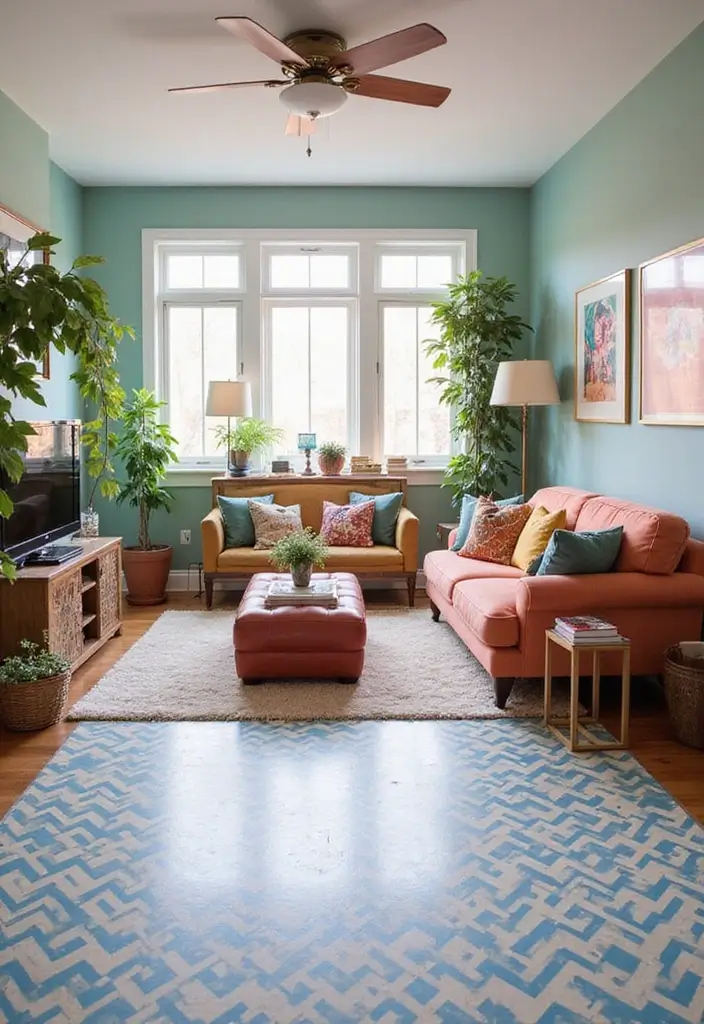 28 Stenciled Floor Ideas That Add Playful Character 19 28 Stenciled Floor Ideas That Add Playful Character - 19. Sassy Chevron