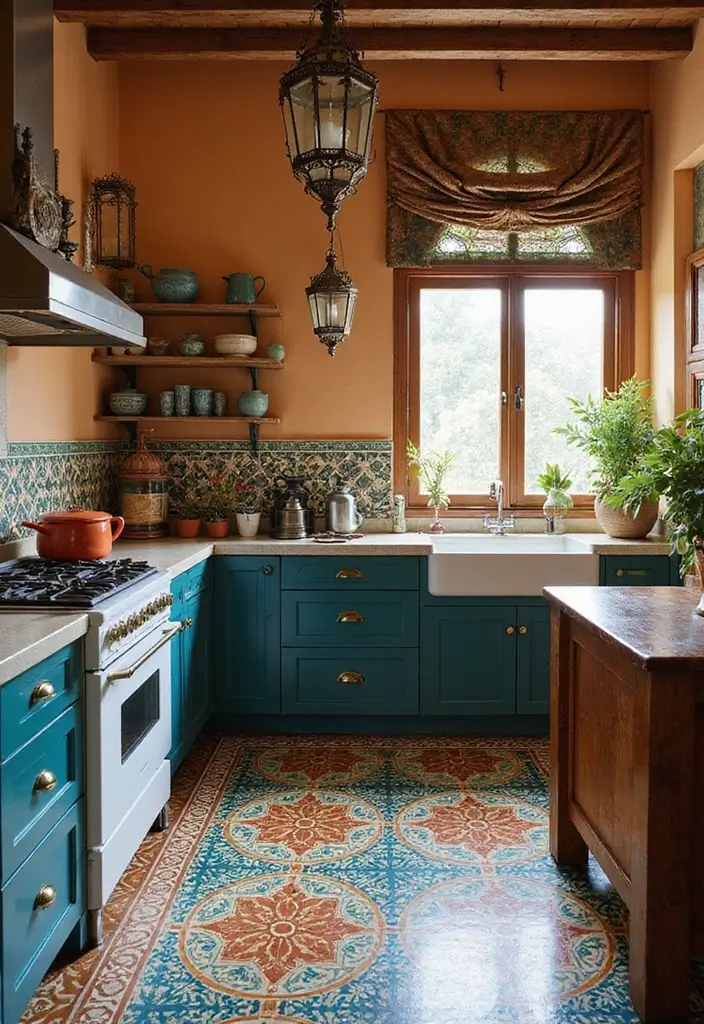 28 Stenciled Floor Ideas That Add Playful Character 8 28 Stenciled Floor Ideas That Add Playful Character - 8. Moroccan Influence