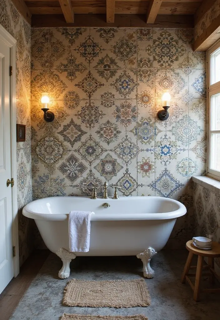 29 Bathroom Floor Ideas That Upgrade Style Instantly 17 29 Bathroom Floor Ideas That Upgrade Style Instantly - 17. Vintage Tiles: Timeless Elegance