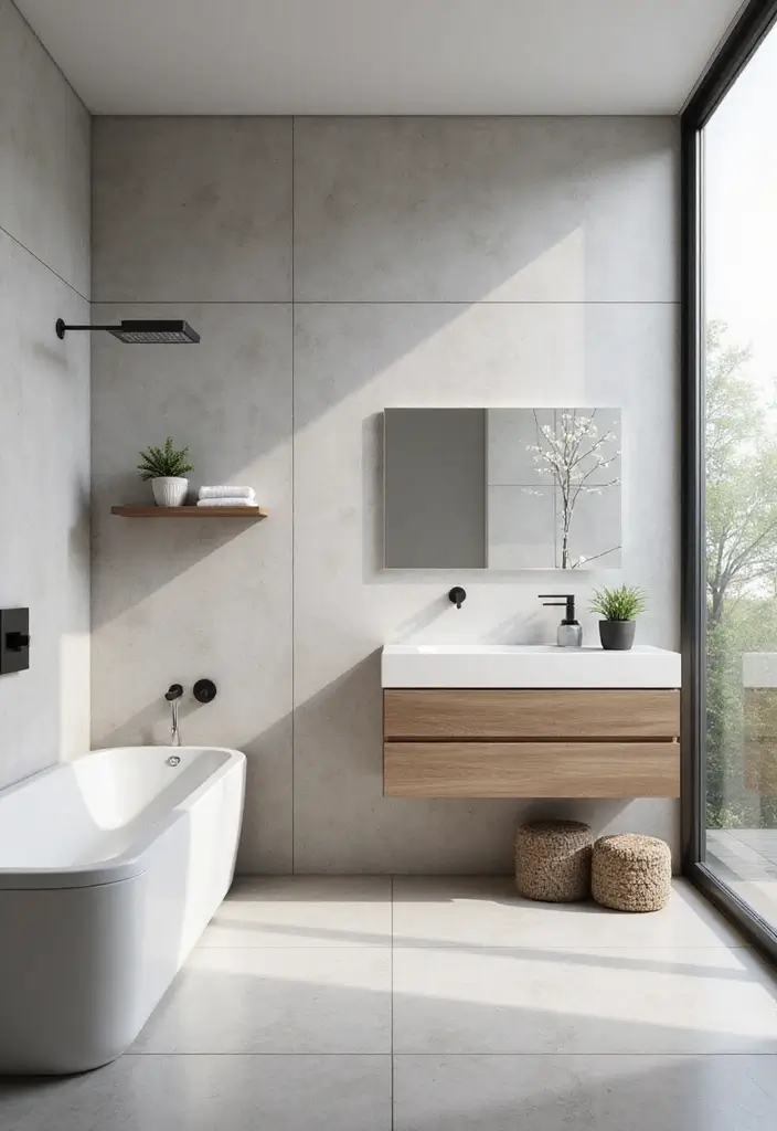 29 Bathroom Floor Ideas That Upgrade Style Instantly 29 29 Bathroom Floor Ideas That Upgrade Style Instantly - 29. Grout-Free Tiles: Easy Maintenance