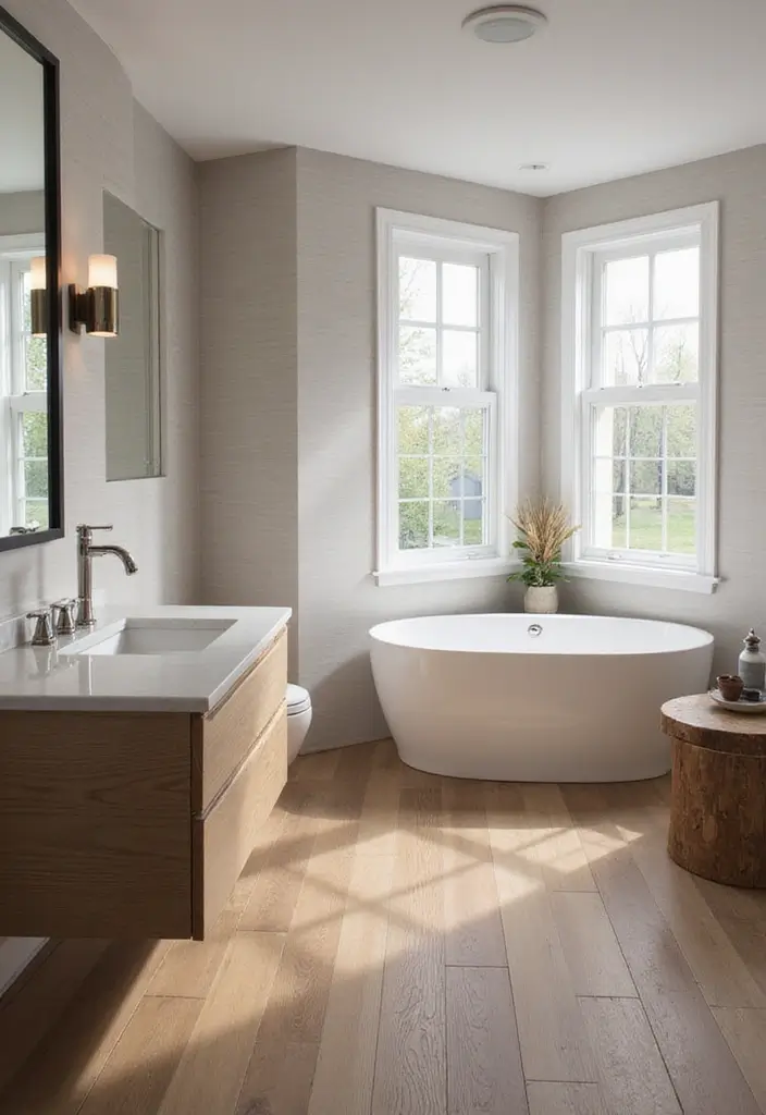 29 Bathroom Floor Ideas That Upgrade Style Instantly 4 29 Bathroom Floor Ideas That Upgrade Style Instantly - 4. Vinyl Plank Flooring: Affordable Luxury