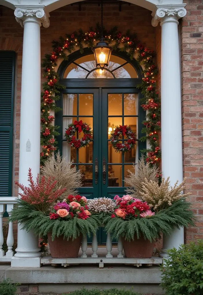 29 First Floor Balcony Ideas That Feel Elegant & Breezy 24 29 First Floor Balcony Ideas That Feel Elegant & Breezy - 24. Seasonal Decor