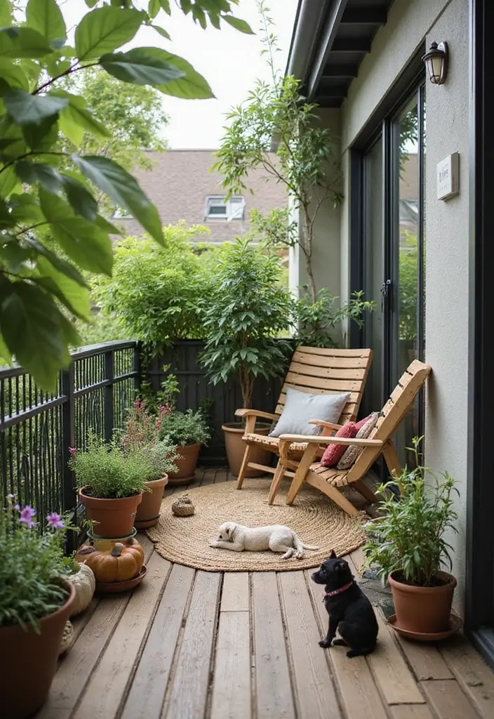 29 First Floor Balcony Ideas That Feel Elegant & Breezy 26 29 First Floor Balcony Ideas That Feel Elegant & Breezy - 26. Pet-Friendly Options