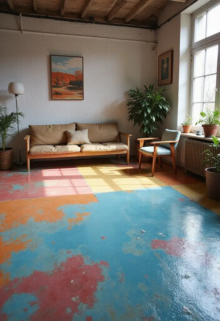 29 Floor Designs That Transform Any Room Into Chic Spaces 26 29 Floor Designs That Transform Any Room Into Chic Spaces - 26. Artistic Resin Floors