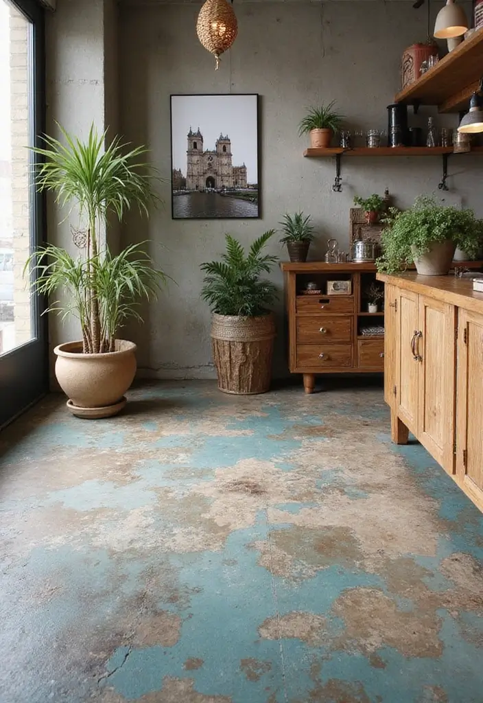 29 Floor Ideas That Inspire Every Room In The House 18 29 Floor Ideas That Inspire Every Room In The House - 18. Artistic Concrete Coatings