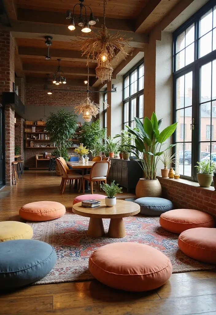 29 Floor Seating Ideas That Make Small Spaces Work 27 29 Floor Seating Ideas That Make Small Spaces Work - 27. Stylish Floor Seating for Entertaining