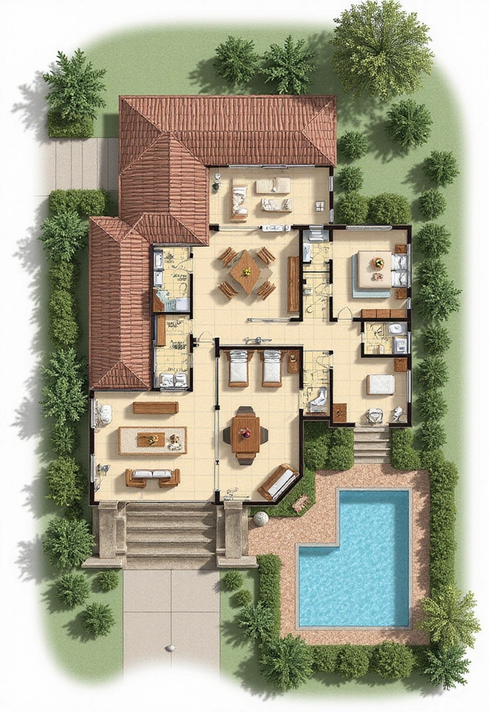 29 House Floor Plans 2 Story That Families Will Love 13 29 House Floor Plans 2 Story That Families Will Love - 13. The Mediterranean Getaway
