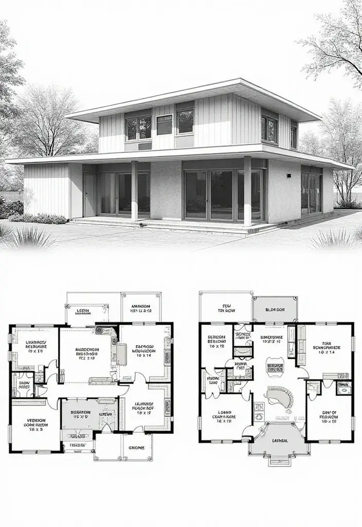 29 House Floor Plans 2 Story That Families Will Love 15 29 House Floor Plans 2 Story That Families Will Love - 15. The Contemporary Escape