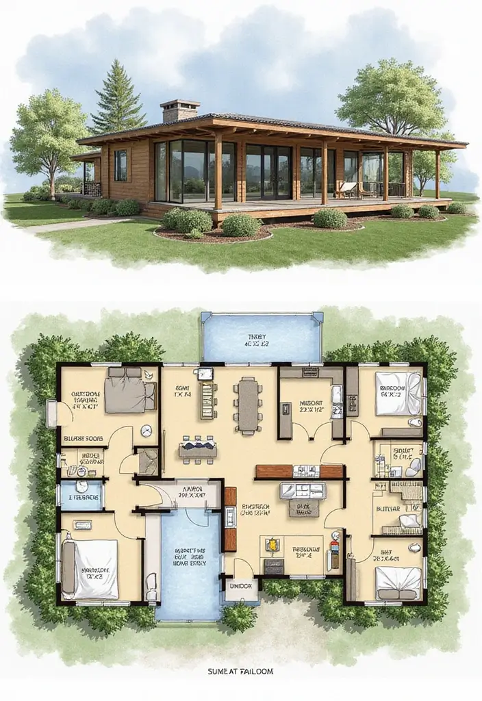 29 House Floor Plans 2 Story That Families Will Love 16 29 House Floor Plans 2 Story That Families Will Love - 16. The Open-Air Oasis