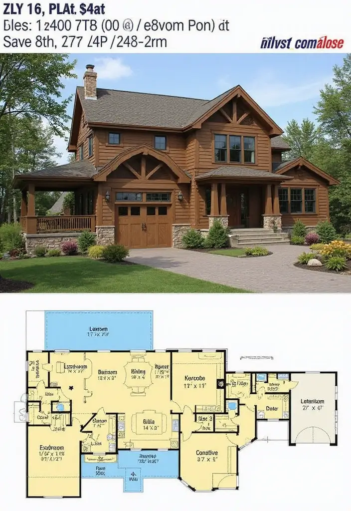29 House Floor Plans 2 Story That Families Will Love 17 29 House Floor Plans 2 Story That Families Will Love - 17. The Rustic Charm