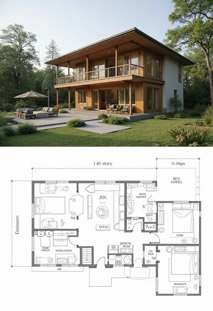 29 House Floor Plans 2 Story That Families Will Love 28 29 House Floor Plans 2 Story That Families Will Love - 28. The Zen Retreat