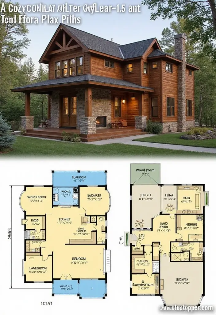 29 House Floor Plans 2 Story That Families Will Love 29 29 House Floor Plans 2 Story That Families Will Love - 29. The Cozy Family Cabin