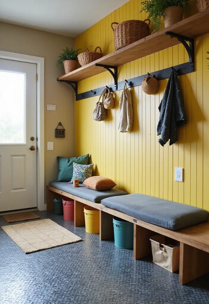 29 Mudroom Floor Inspirations That Balance Function & Style 10 29 Mudroom Floor Inspirations That Balance Function & Style - 10. Textured Rubber Flooring