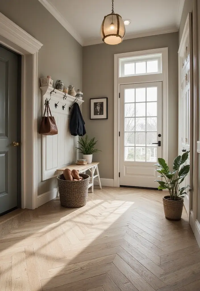 29 Mudroom Floor Inspirations That Balance Function & Style 11 29 Mudroom Floor Inspirations That Balance Function & Style - 11. Elegant Luxury Vinyl Plank