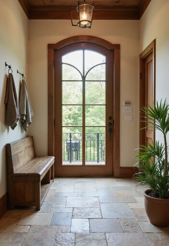 29 Mudroom Floor Inspirations That Balance Function & Style 12 29 Mudroom Floor Inspirations That Balance Function & Style - 12. Functional Stone Tiles