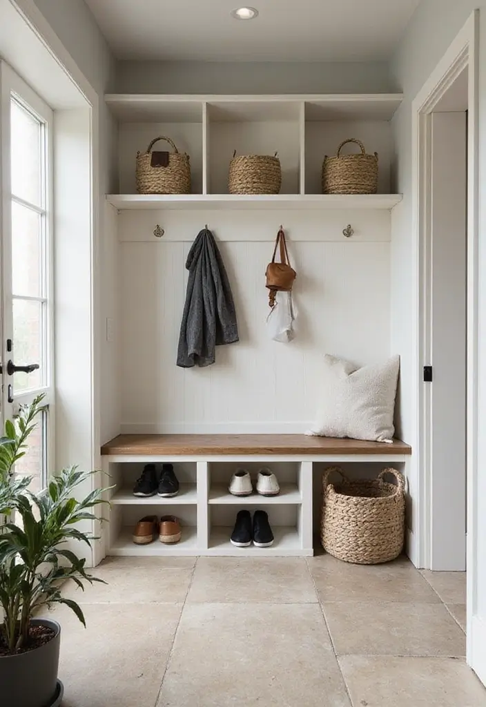 29 Mudroom Floor Inspirations That Balance Function & Style 15 29 Mudroom Floor Inspirations That Balance Function & Style - 15. Low-Maintenance Porcelain Tile