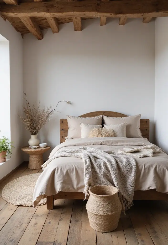 29 Wooden Floor Bedroom Designs That Never Go Out of Style 11 29 Wooden Floor Bedroom Designs That Never Go Out of Style - 11. Farm-to-Table Vibe