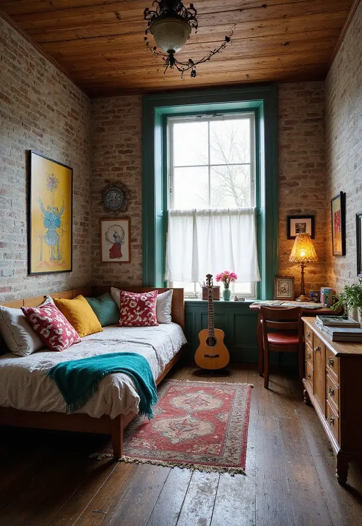 29 Wooden Floor Bedroom Designs That Never Go Out of Style 12 29 Wooden Floor Bedroom Designs That Never Go Out of Style - 12. Eclectic Mix