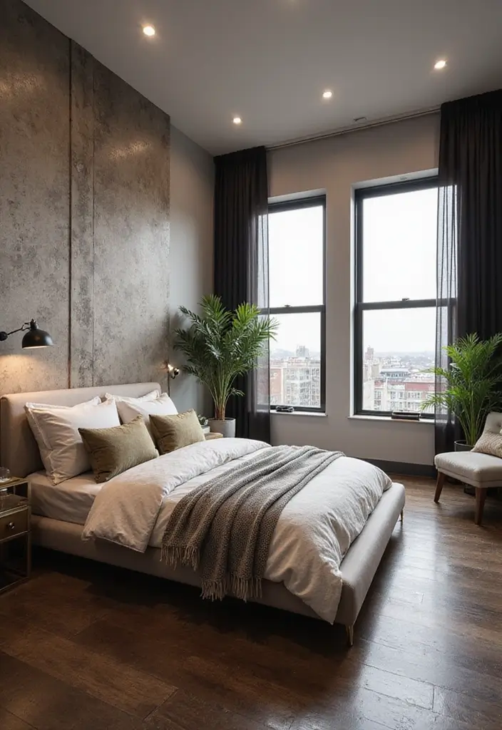 29 Wooden Floor Bedroom Designs That Never Go Out of Style 13 29 Wooden Floor Bedroom Designs That Never Go Out of Style - 13. Urban Luxury