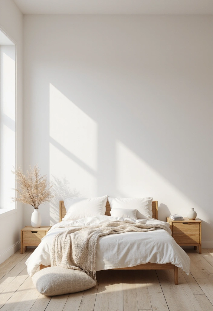 29 Wooden Floor Bedroom Designs That Never Go Out of Style 16 29 Wooden Floor Bedroom Designs That Never Go Out of Style - 16. Soft Minimalism