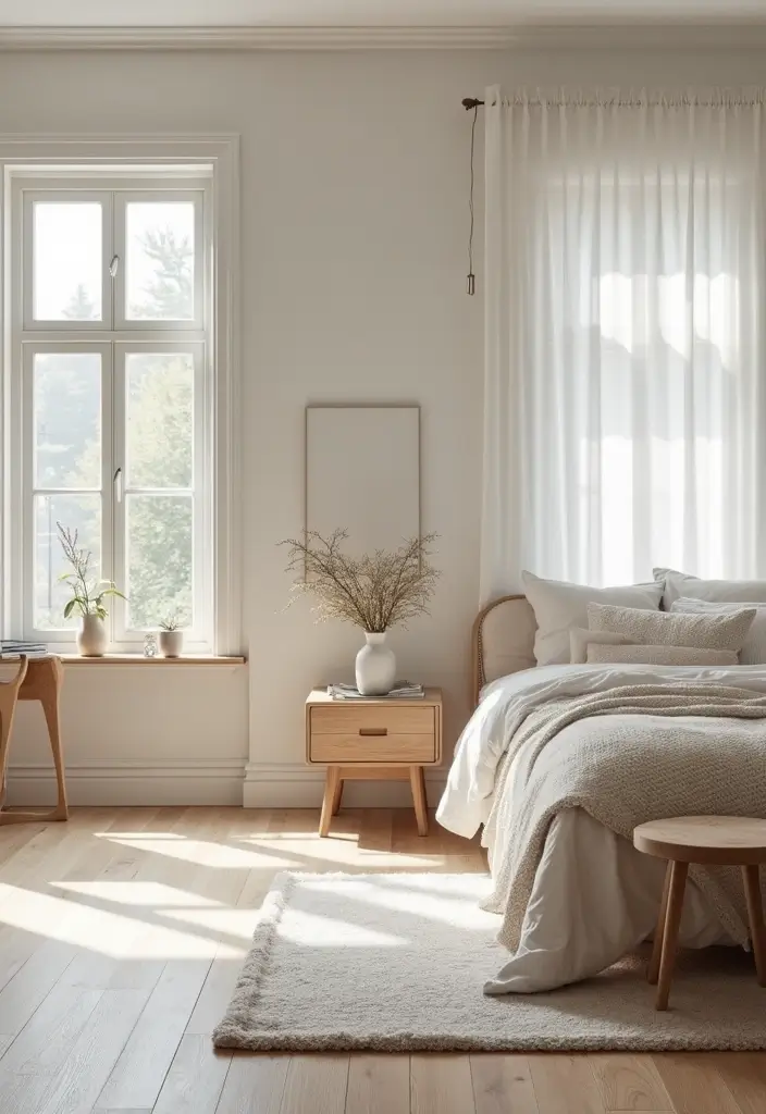 29 Wooden Floor Bedroom Designs That Never Go Out of Style 2 29 Wooden Floor Bedroom Designs That Never Go Out of Style - 2. Scandinavian Simplicity