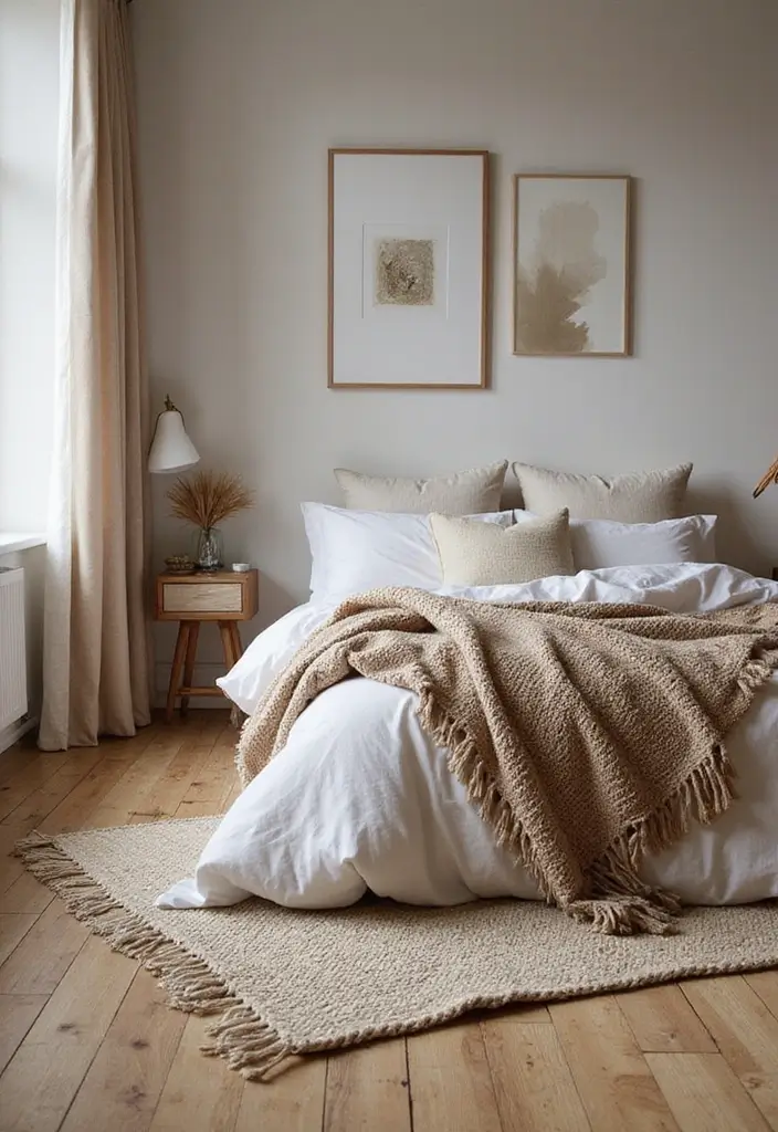 29 Wooden Floor Bedroom Designs That Never Go Out of Style 24 29 Wooden Floor Bedroom Designs That Never Go Out of Style - 24. Textured Layers