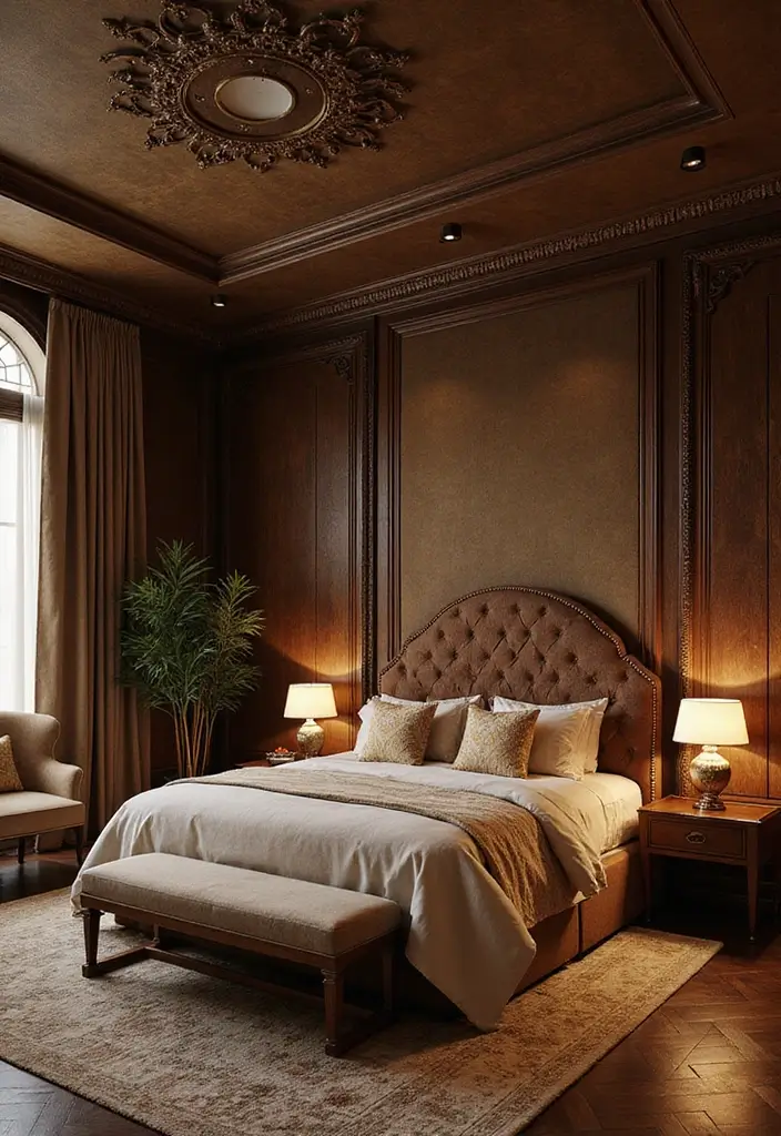 29 Wooden Floor Bedroom Designs That Never Go Out of Style 9 29 Wooden Floor Bedroom Designs That Never Go Out of Style - 9. Art Deco Inspired