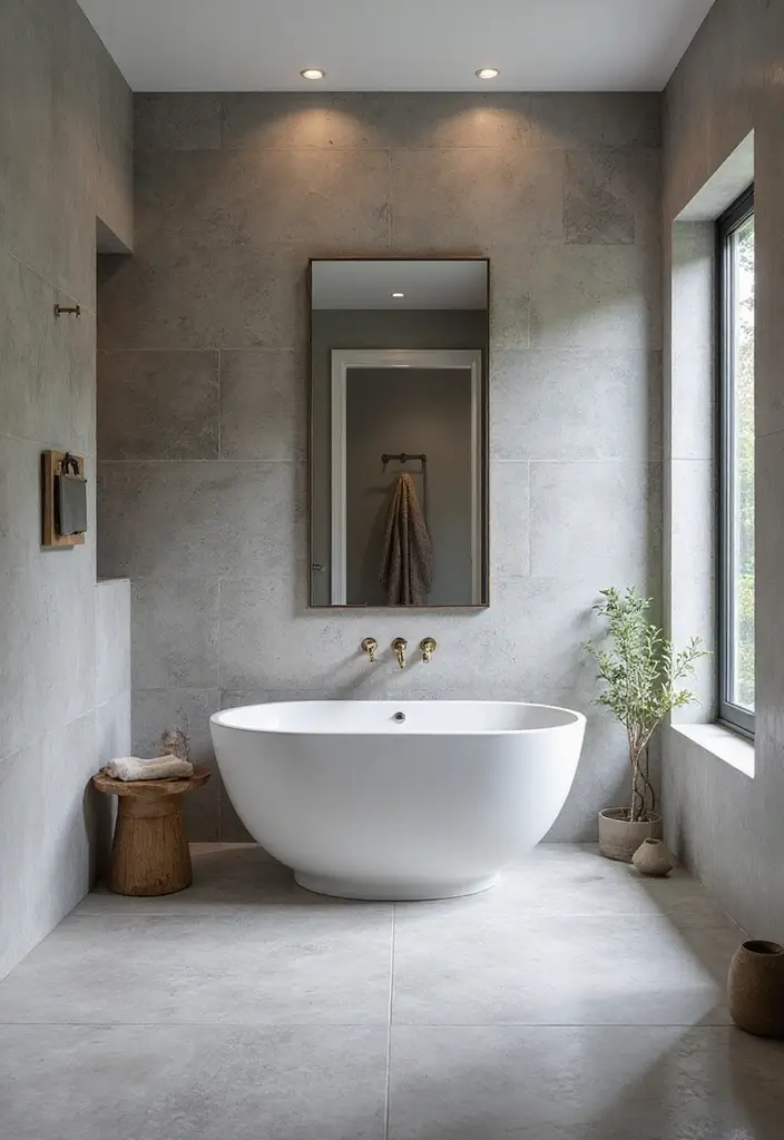 30 Bathroom Grey Floor Designs That Feel Sleek 28 30 Bathroom Grey Floor Designs That Feel Sleek - 28. Calming Grey Natural Stone Slabs