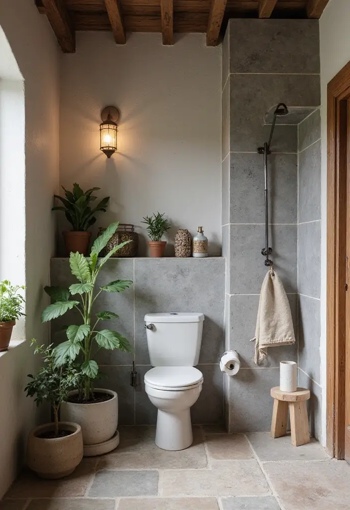 30 Bathroom Grey Floor Designs That Feel Sleek 29 30 Bathroom Grey Floor Designs That Feel Sleek - 29. Grey Terracotta Tiles